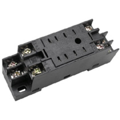 RELAY SOCKET 8P SQR SCREW 5A 250VAC/28V CHMT/DIN RAIL
