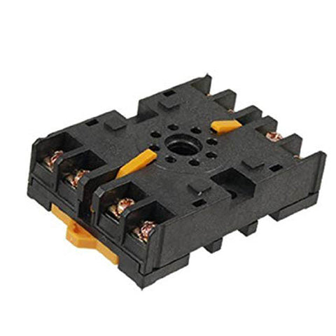 RELAY SOCKET 8P RND SCREW 10A 250V DIN RAIL/CHMT