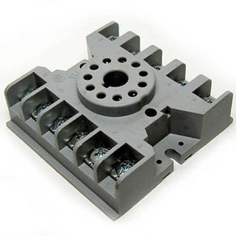 RELAY SOCKET 11P RND SCREW CHMT 10A/300V