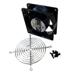 FAN AC 120V 4.7X1.5IN BB W/TAB AND FAN GUARD 68CFM 28DB 260MA