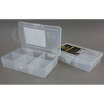 COMPONENT BOX 45X275X1IN CLEAR 6 COMPARTMENTS FLIP TOP