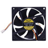 FAN DC 12V 3.1X1IN 0.18A WITH 3 WIRE & CONNECTOR BLK PLASTIC