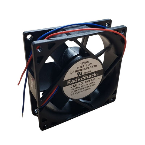 FAN DC 12V 3.1X1IN 0.16A 33CFM 2500 RPM W/2 WIRE PLASTIC