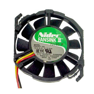 FAN DC 12V 2.5X.5IN .15A W/WIRES 3WIRES WITH SENSOR RND{{