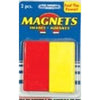 MAGNET BAR 27X12X52MM RECTANGULA SET OF 2 RED/YEL