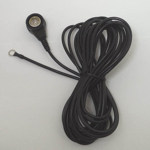 GROUNDING CORD 15FT BLK FOR ESD MATT WITH RING TERMINAL END