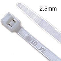 CABLE TIE NAT 4IN 18LB WIDTH 2.5MM