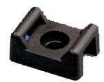 CABLE TIE MOUNT BLK 22X15.5MM SCREW #10