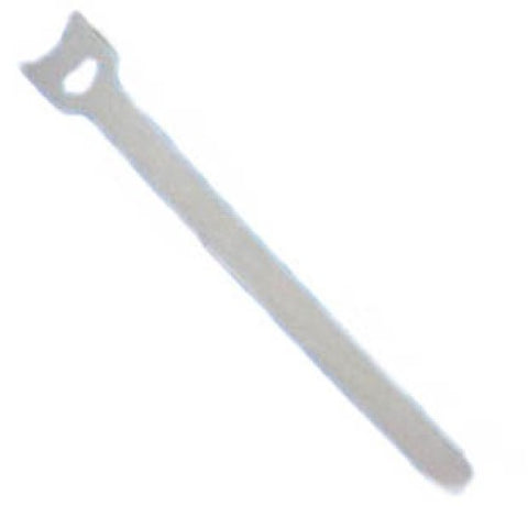 VELCRO HOOK AND LOOP TIE WHITE 8IN