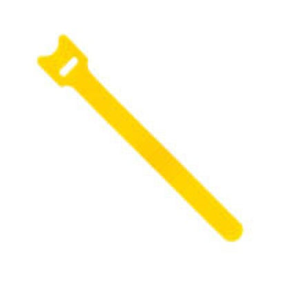 VELCRO HOOK AND LOOP TIE YELLOW 8IN