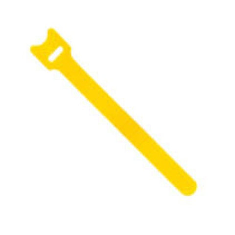 VELCRO HOOK AND LOOP TIE YELLOW 8IN