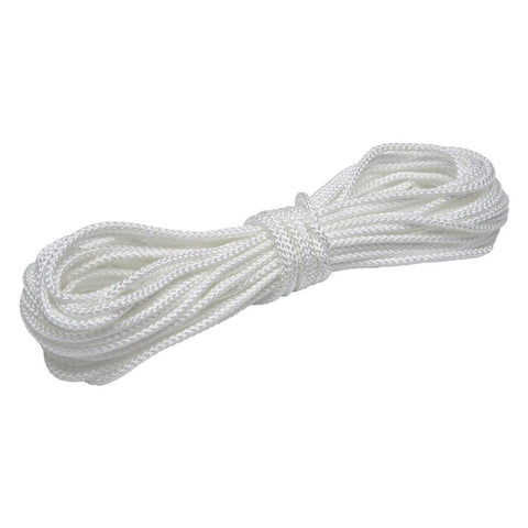 ROPE POLY BRAID 3/16INX100FT ALL PURPOSE CLOTHESLINE WHITE