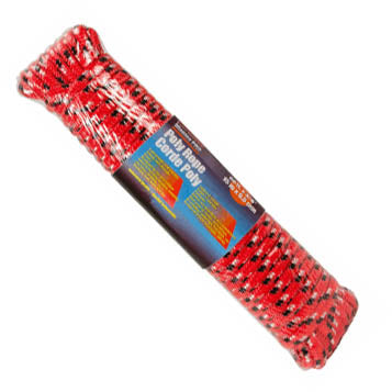 ROPE POLY TWISTED 50FTX3/8IN RED