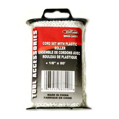 ROPE POLY TWISTED 3MMX50FT WHT