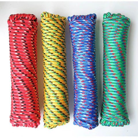 ROPE POLY TWISTED 20FT ASSORTED COLORS ALL PURPOSE 3/8IN