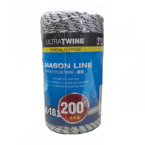 ROPE BRAIDED NYLON TWINE W/B 200FT FOR CHALK AND MASON LINE
