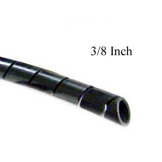 SPIRAL WRAP 3/8IN OD BLK 100FT