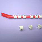WIRE MARKER SNAP ON 18-16AWG RED LEGEND 4