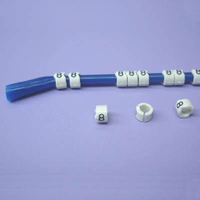 WIRE MARKER SNAP ON 16-14AWG BLU LEGEND 8