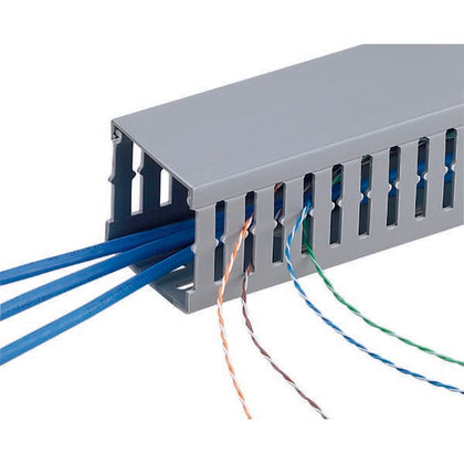 DUCT SLOTTED 3(W)X3(H)X78(L)IN GREY