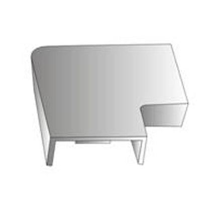 RACEWAY FLAT ELBOW 0.78X0.4IN WHITE