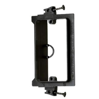 WALL PLATE MOUNTING BRACKETS BLK SINGLE CLIP FOR NEW CONSTRUCTION