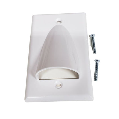 WALL PLATE FOR BULK CABLE WHITE  REVERSIBLE