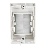 WALL PLATE FOR BULK CABLE SINGLE WHITE BRUSH STYLE WITH CLIPS