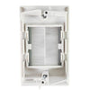 WALL PLATE FOR BULK CABLE SINGLE WHITE BRUSH STYLE WITH CLIPS