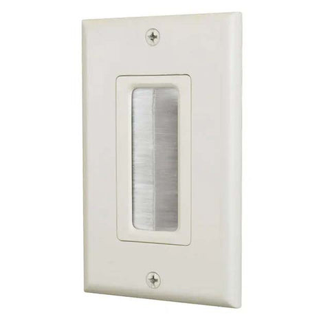 WALL PLATE FOR BULK CABLE DECORA STYLE SINGLE LIGHT ALMOND COLOR