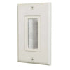 WALL PLATE FOR BULK CABLE DECORA STYLE SINGLE LIGHT ALMOND COLOR