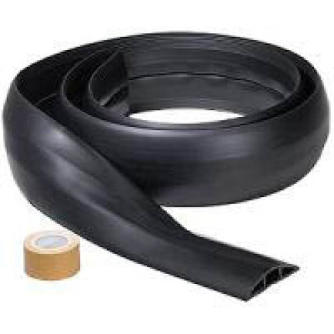 FLOOR CORD COVER KIT 2.5INX72IN BLK WITH TAPE