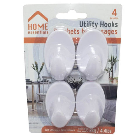 UTILITY HOOK ADHESIVE 4pcs/pack