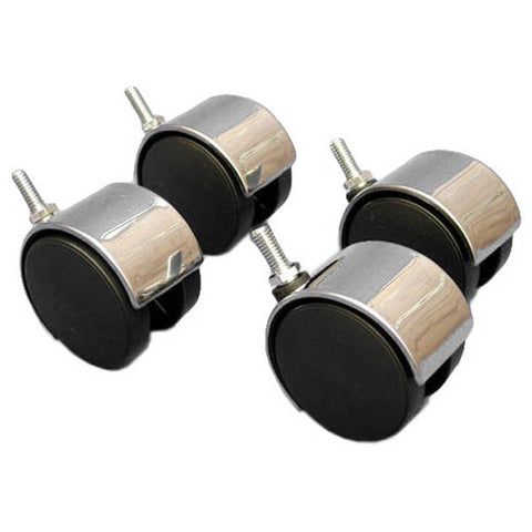 CASTER TWIN NYLON 2.37IN SWIVEL 2.75IN(H) 5/16-18 THREAD
