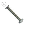 SCREW METAL 1/4-20X2IN PHILIPS FLAT HEAD WITH HEX NUT SET OF 3