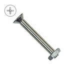 SCREW METAL 8-32X1-1/4IN PHILIPS FLAT HEAD W/HEX NUTS SET OF 8