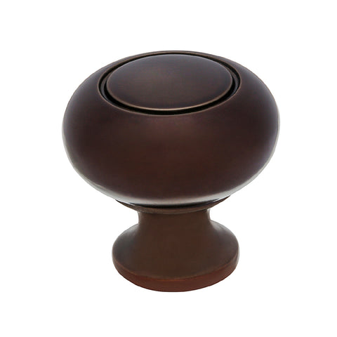 KNOB CABINET 1.25IN AGED BRONZE FINISH