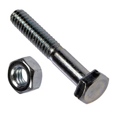 BOLT HEX 1/4-20X2IN W/NUTS SET OF 4PCS