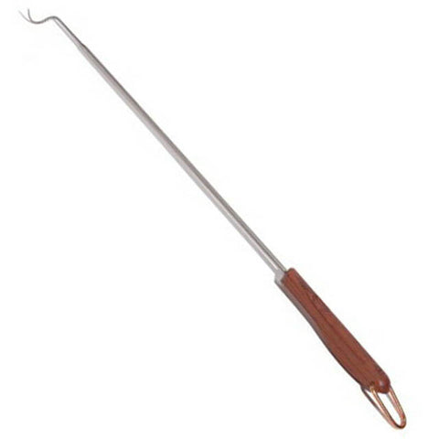METAL MEAT HOOK 20IN WITH WOODEN HANDLE