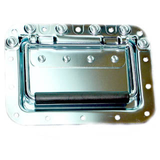 HANDLE WITH FACEPLATE 7X5 INCH METAL CHROME