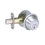 DEADBOLT LOCK SILVER PLATED 2 KEYS