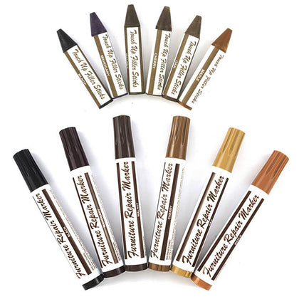 MARKER AND CRAYONS FOR FURNITURE TOUCH-UP MIXED COLORS