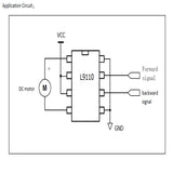 L9110H H BRIDGE MOTOR DRIVER FOR DC MOTORS 8PIN DIP 2.5-12V