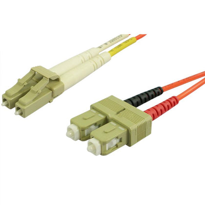 FIBER OPTIC PATCH CORD SC-LC 1M DUPLEX MM 62.5/125UM OFNR ORG