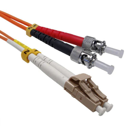 FIBER OPTIC PATCH CORD LC-ST 3M DUPLEX MM 50/125UM OFNR ORG