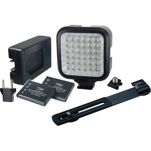 STUDIO LIGHT 36LED KIT W/2LI-ION BATTERIES CHARGER AND BRACKET