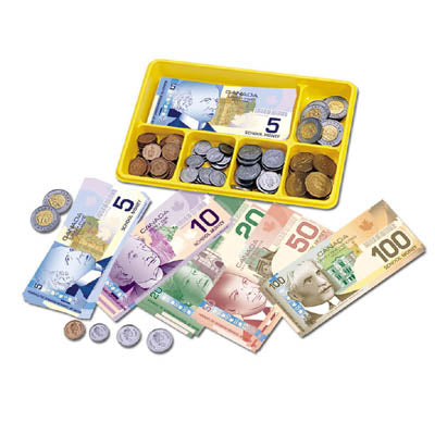 CANADIAN CURRENCY EXCHANGE {{PLAY MONEY ACTIVITY SET
