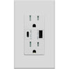 ELECTRICAL RECEPTACLE 2POS USB-A 1.2A & USB-C 3A DECORA WALLPLATE