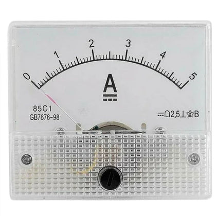 PANEL METER DC 0-5A 2.5X2.1IN 2.5% ACCURACY MOUNT 52MM