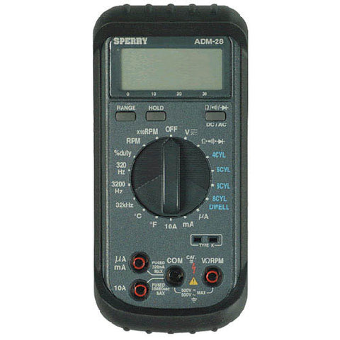 MULTIMETER DIGITAL AUTOMOTIVE DC/AC/AMPS/OHMS/RPM/FREQ./DIODE